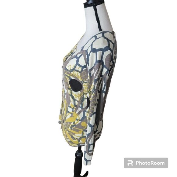 Vertigo Paris Mustard Floral Button Up Cardigan. NWT. Size M. - Picture 9 of 12